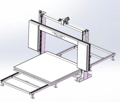 เครื่องตัดใบมีดสั่นสะเทือนแนวตั้ง CNC สำหรับโฟมยืดหยุ่นเด้ง 4kw 380V 50HZ