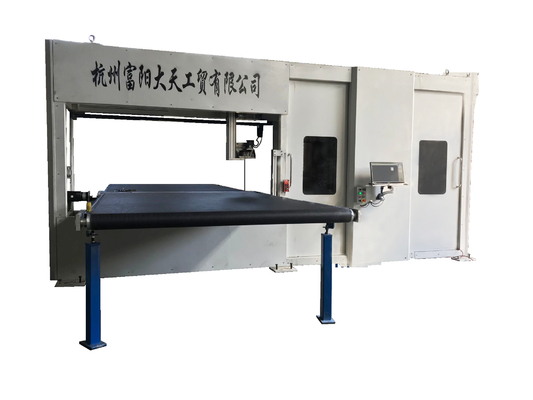 เครื่องตัดโฟมแข็งฟองน้ำอัตโนมัติ 5KW ชนิดหมุนแนวตั้ง