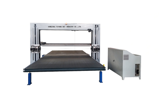 CNC เครื่องตัดฟองน้ำแนวนอนโฟม PU ใบมีดสั่นอัตโนมัติ 6kw