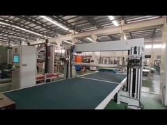 อัตโนมัติสองใบมีดแนวราบและแนวตั้ง PU ผงสปอง CNC เครื่องตัด